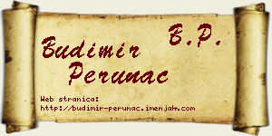 Budimir Perunac vizit kartica